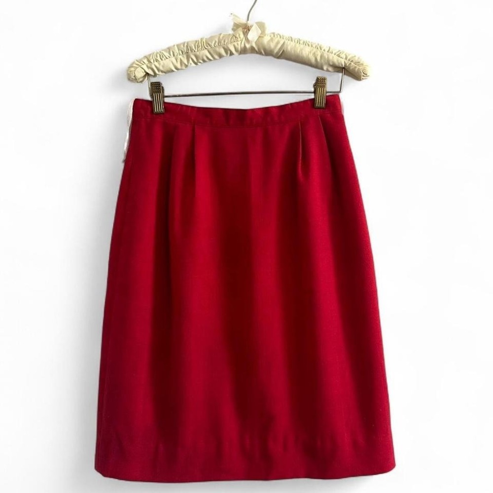 Vintage, red, tailored skirt